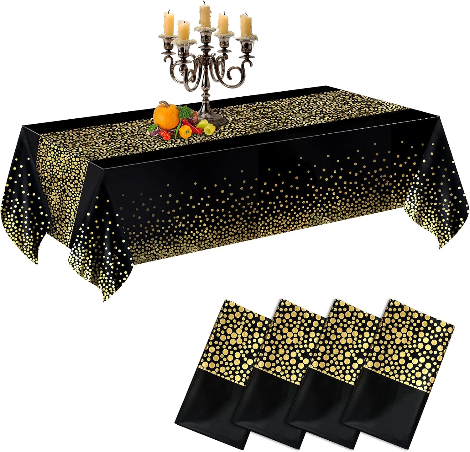 3 Tovaglie Usa E Getta Con Pois Bianchi E Rossi – 137x274 Cm, In PEVA, Perfette Per Battesimi, Compleanni E Feste A Tema - 4