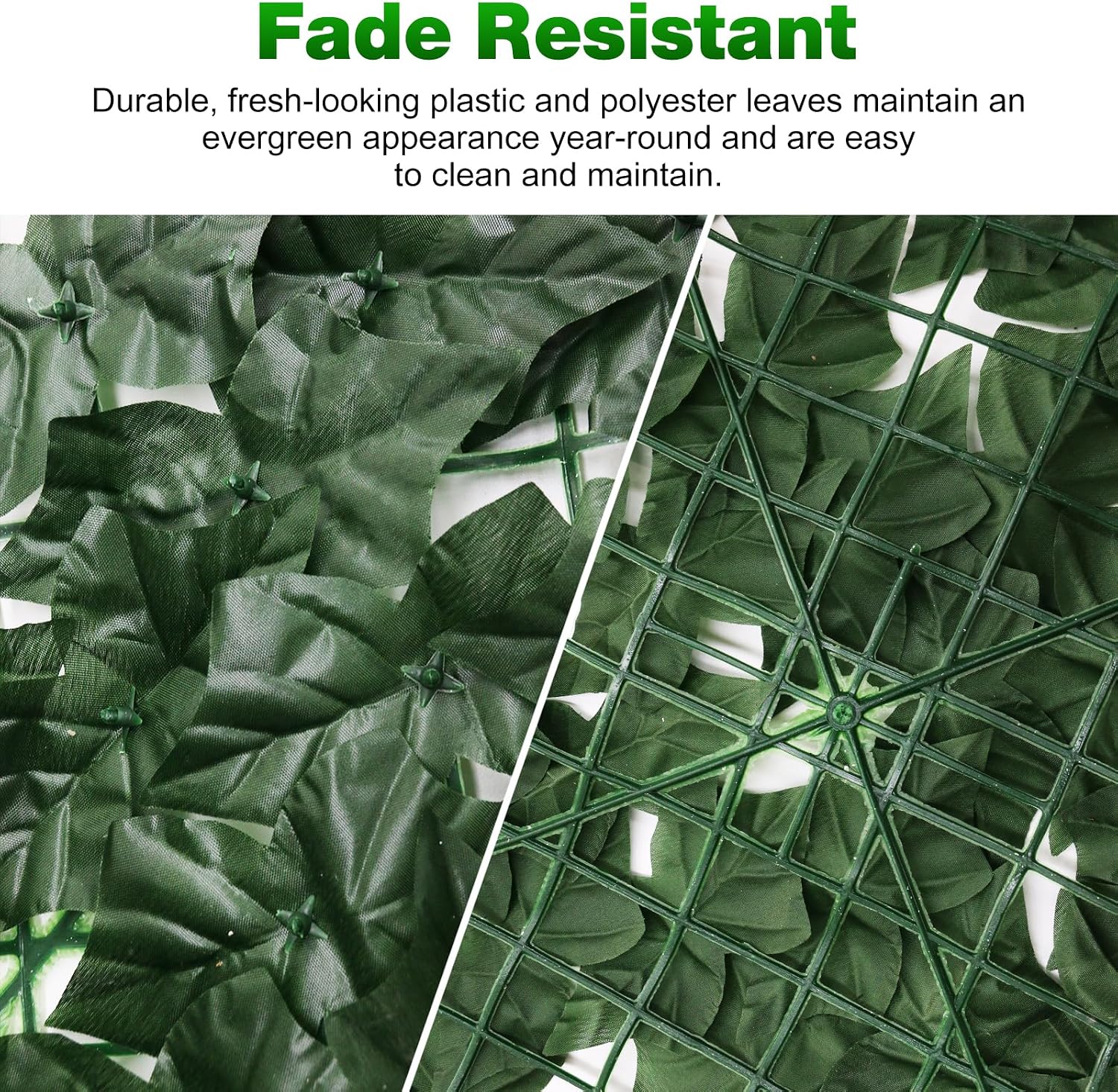 Artificial Ivy Privacy Fence Wall Screen, 40X120 in UV-Anti Faux Greenery Backdrop Ivy Vine Leaf Hedges Fence Panels for Patio, Balcony, Garden, Backyard Indoor Outdoor Green Wall Decor