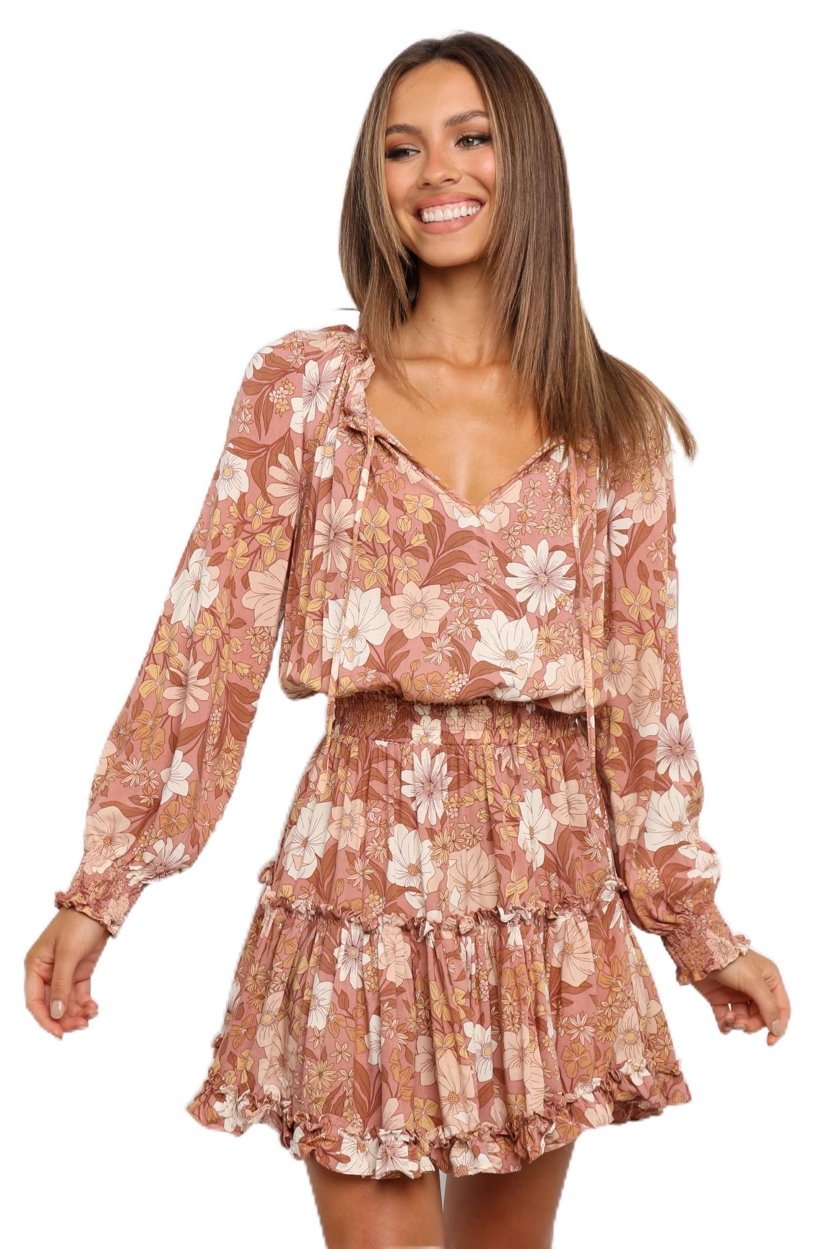 Petal & Pup Women's Kealan Dress, Brown, 6