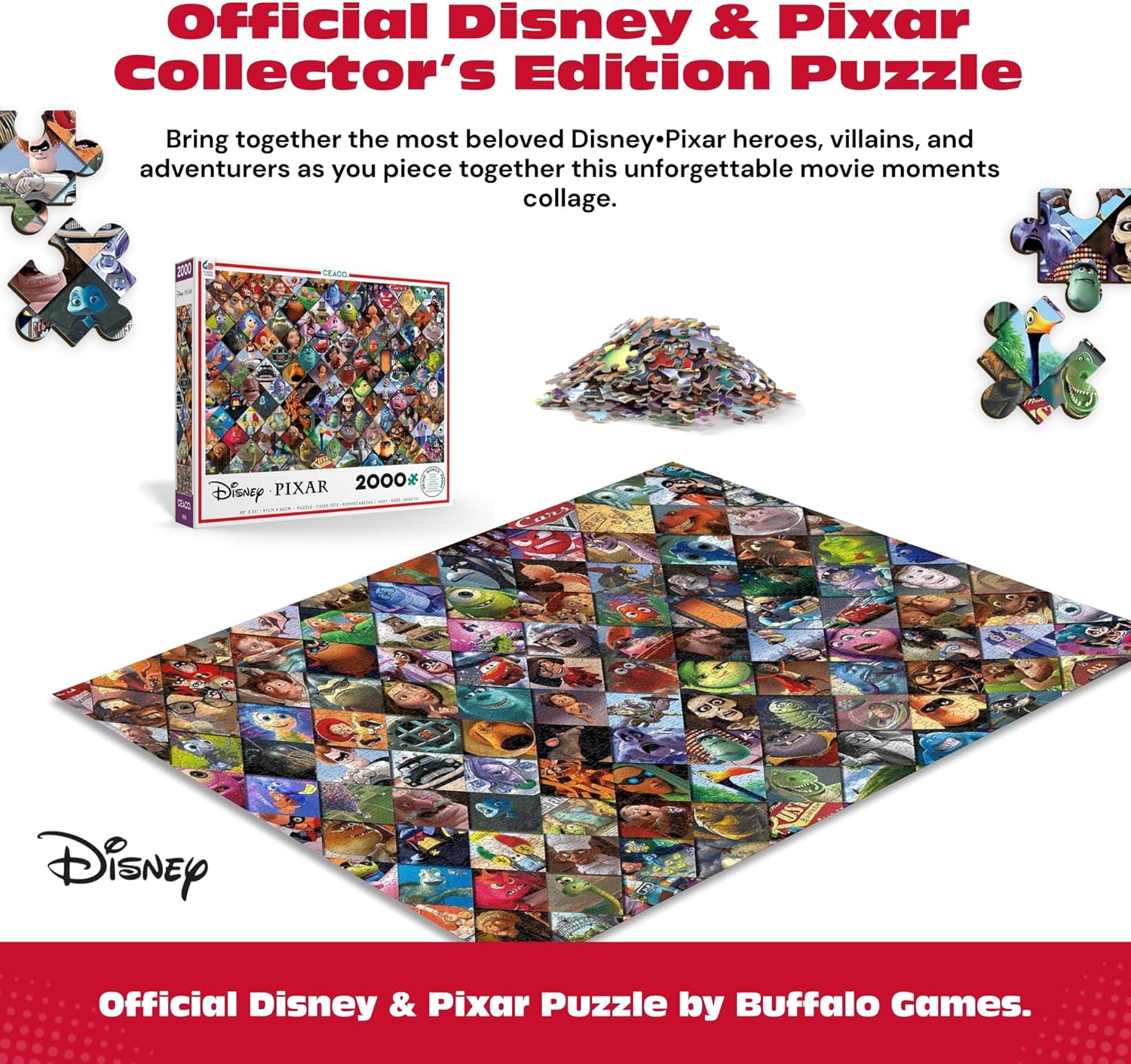 Ceaco - Disney/Pixar Clips - 2000 Piece Jigsaw Puzzle , 5"