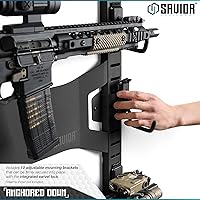 Vista 3 de Savior Equipment Sistema de rack de pared de acero resistente, paneles de pared de acero resistente, almacenamiento de montaje en pared, 5 o 10