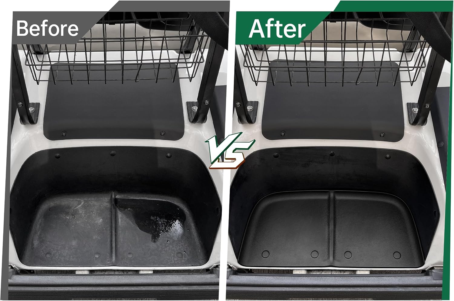 Bag Well Mat Rubber Liner Insert Rear Cargo Protection Compatible with Club Car DS Golf Cart Accessories