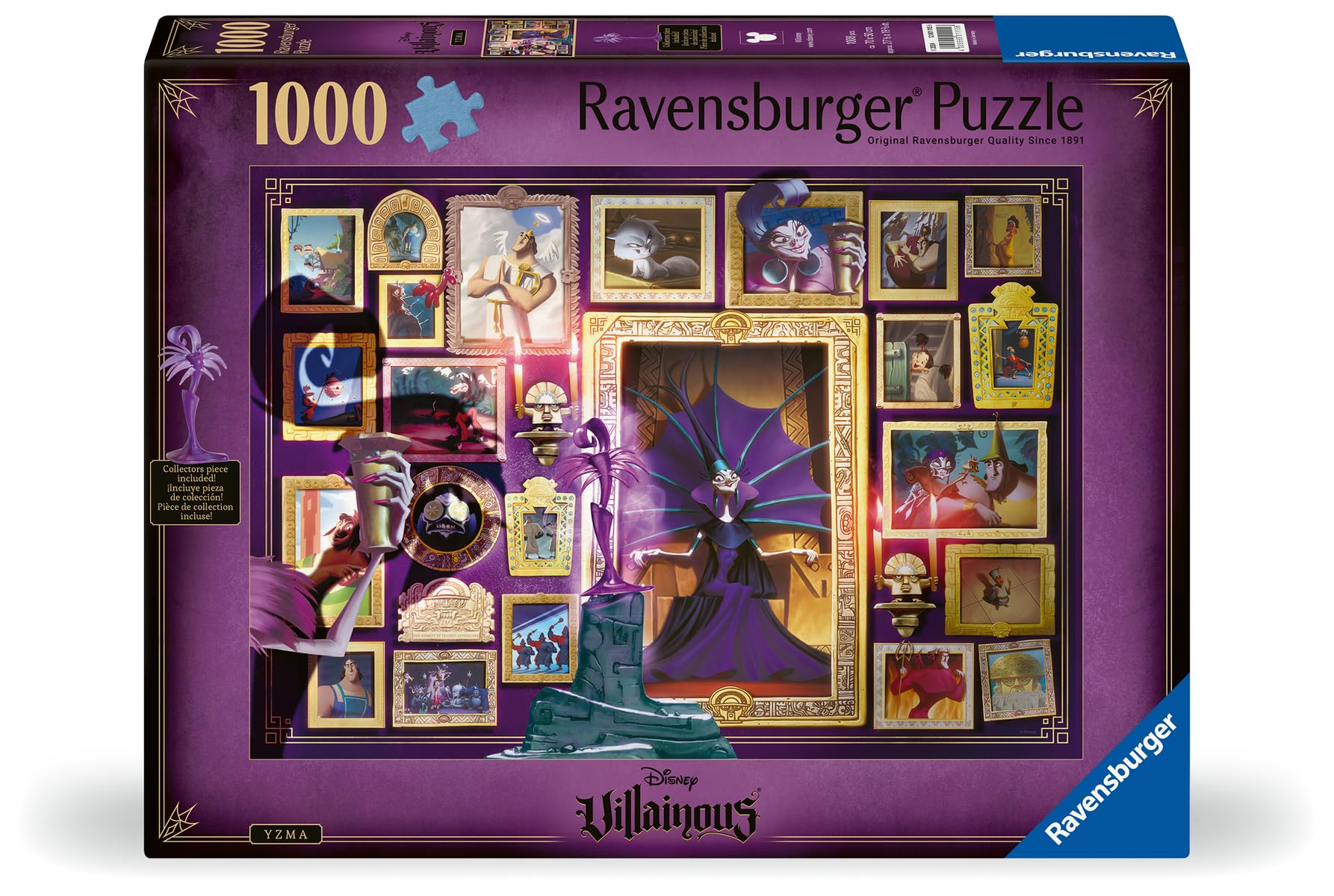 Disney Villainous: Yzma and Figurine puzzle da 1000 pezzi per adulti - Ogni pezzo è unico, tecnologia Softclick significa che i pezzi si adattano perfettamente insieme