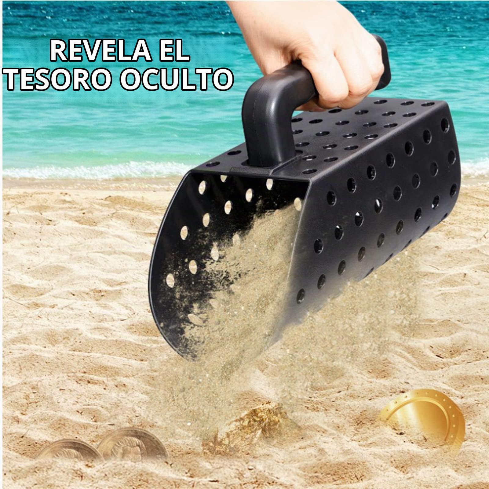 Juego de Pala de con Detector de Metales, Pala de para Detecci¨®n de Metales y Excavaci¨®n de Agujeros Poco Profundos con Palas ¨®micas y Palas de con