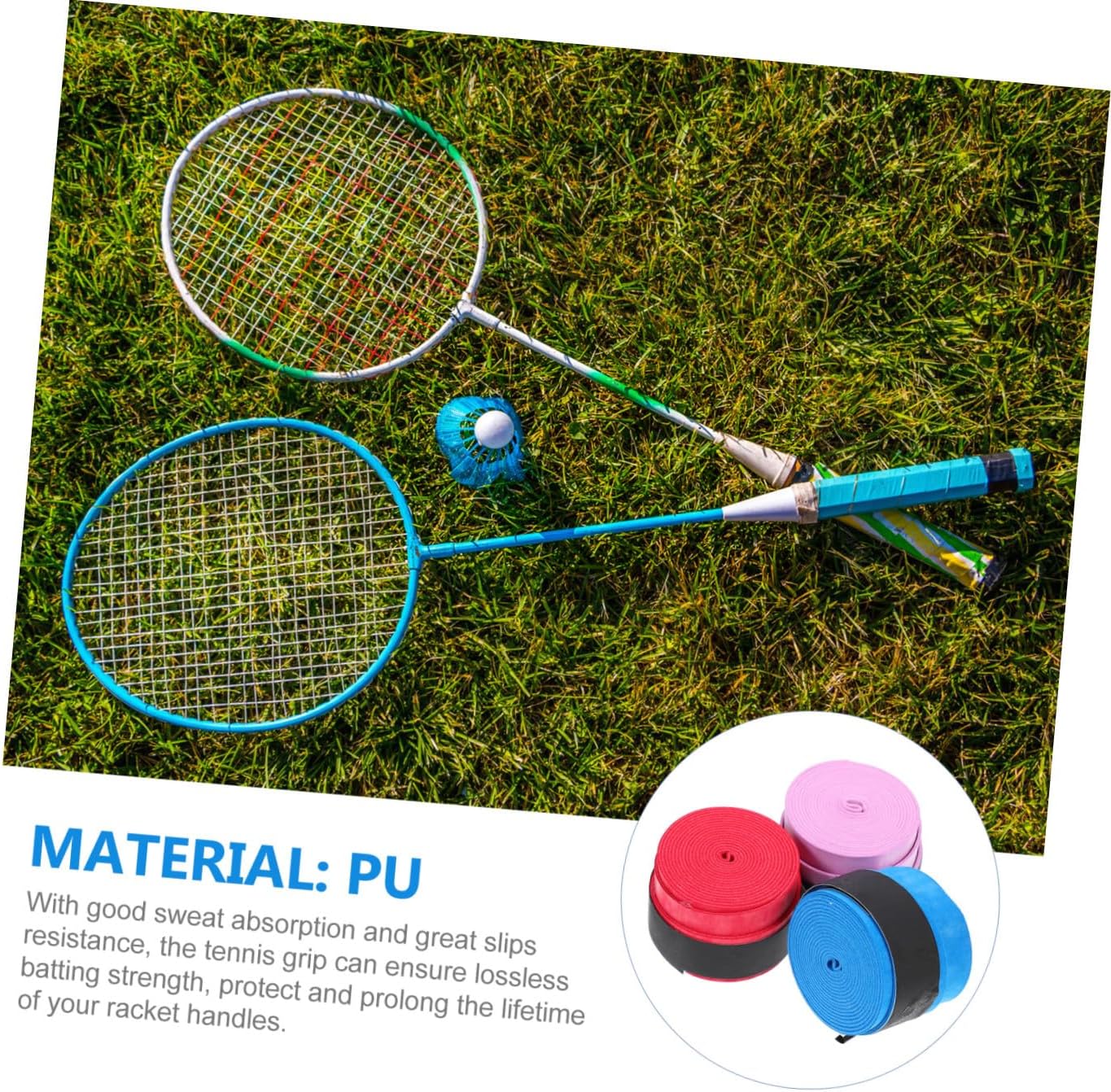36pcs Tennis Racket Overgrips and Badminton Sweatbands Pu Grip Tape for Enhanced Comfort and Sweat Absorption for and Training Sessions