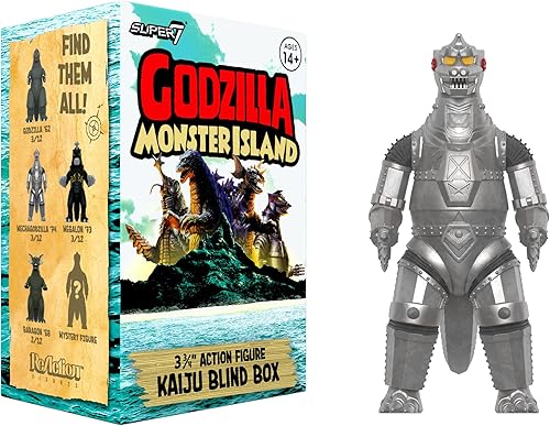 Miniatura 4 de Super7 Toho Godzillla Monster Island - Caja ciega (12 unidades) Figuras de acción Toho Godzilla de 3.75 pulgadas, coleccionables de monstruos de