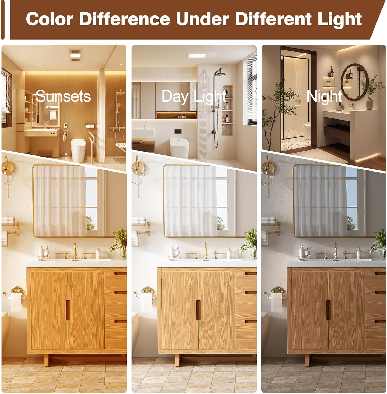 Merax Bathroom Vanity with Sink - 60 Inch Bathroom Vanity Double Sink, Freestanding Cabinet with 4 Doors & 3 Drawers, Space-Saving Storage Cabinet, Handle-Free Design,Nature Wood