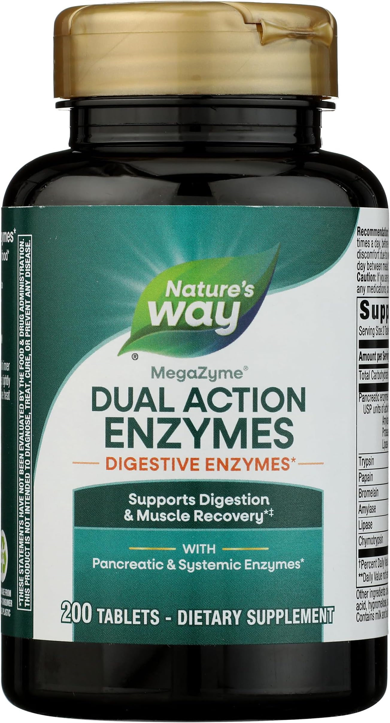 Nature's Way Mega-Zyme, Relieves Occasional Muscle Soreness*, 200 Tablets