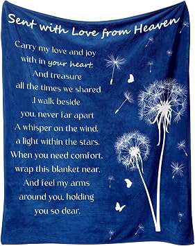 Ships Next Day, Custom Memorial Blanket with Picture Sympathy Gift, in Memory of Loved One Personalized Bereavement Gifts Customized Condolences Blanket for Loss of Mother Father Grandma Grandpa Pet