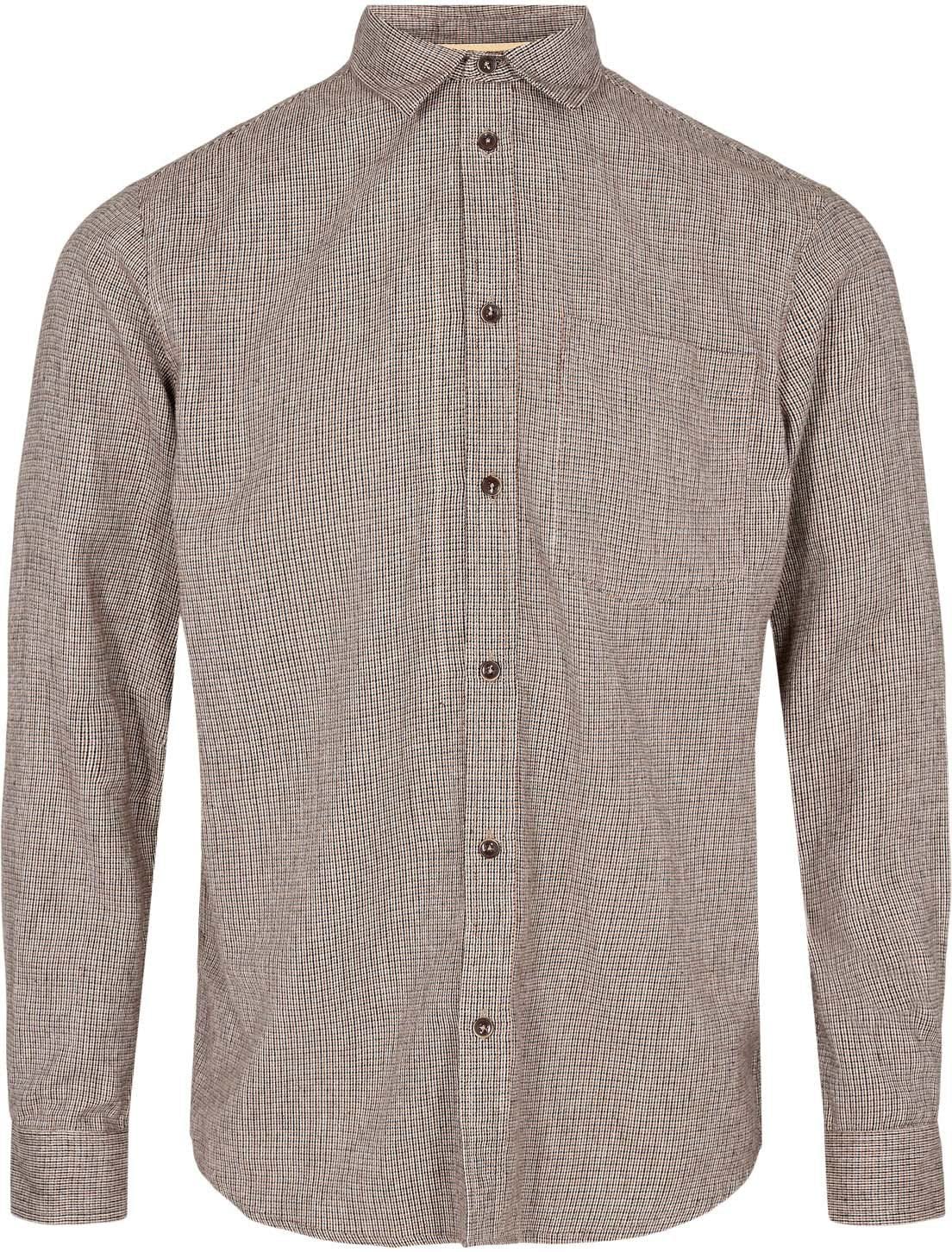 AnerkjendtAkkonrad Men's Shirt Checked Brown, Grau, M