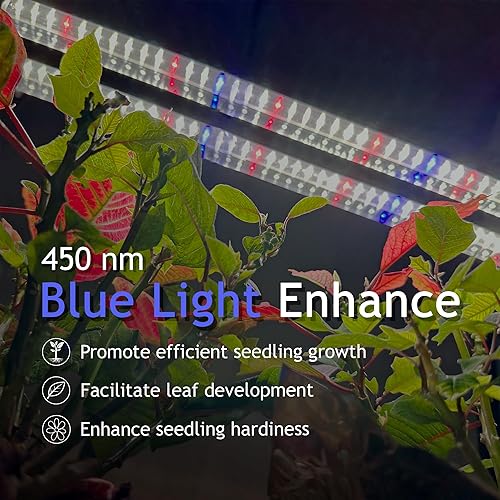 Miniatura 3 de DYMOND BoostGro - Luz LED de cultivo de semillas de espectro completo enlazable 5000 K luz diurna + 660 nm rojo + 450 nm azul accesorio de