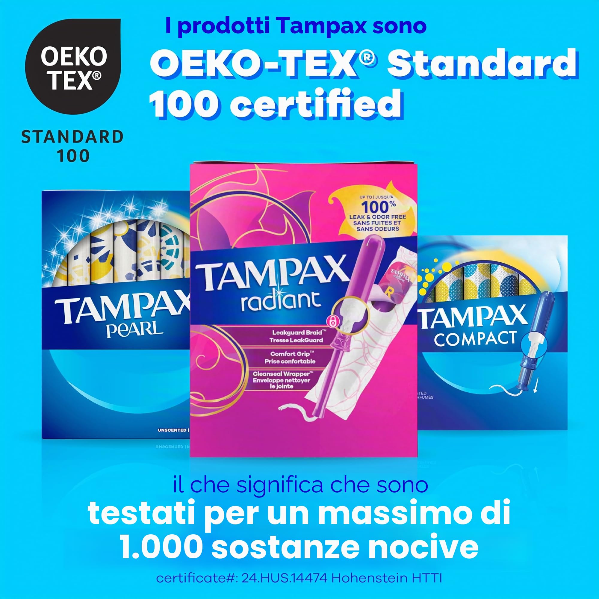 Tampax Pearl - Tamponi in plastica, confezione multipla leggera, regolare/super assorbente, senza profumo, 50 pezzi