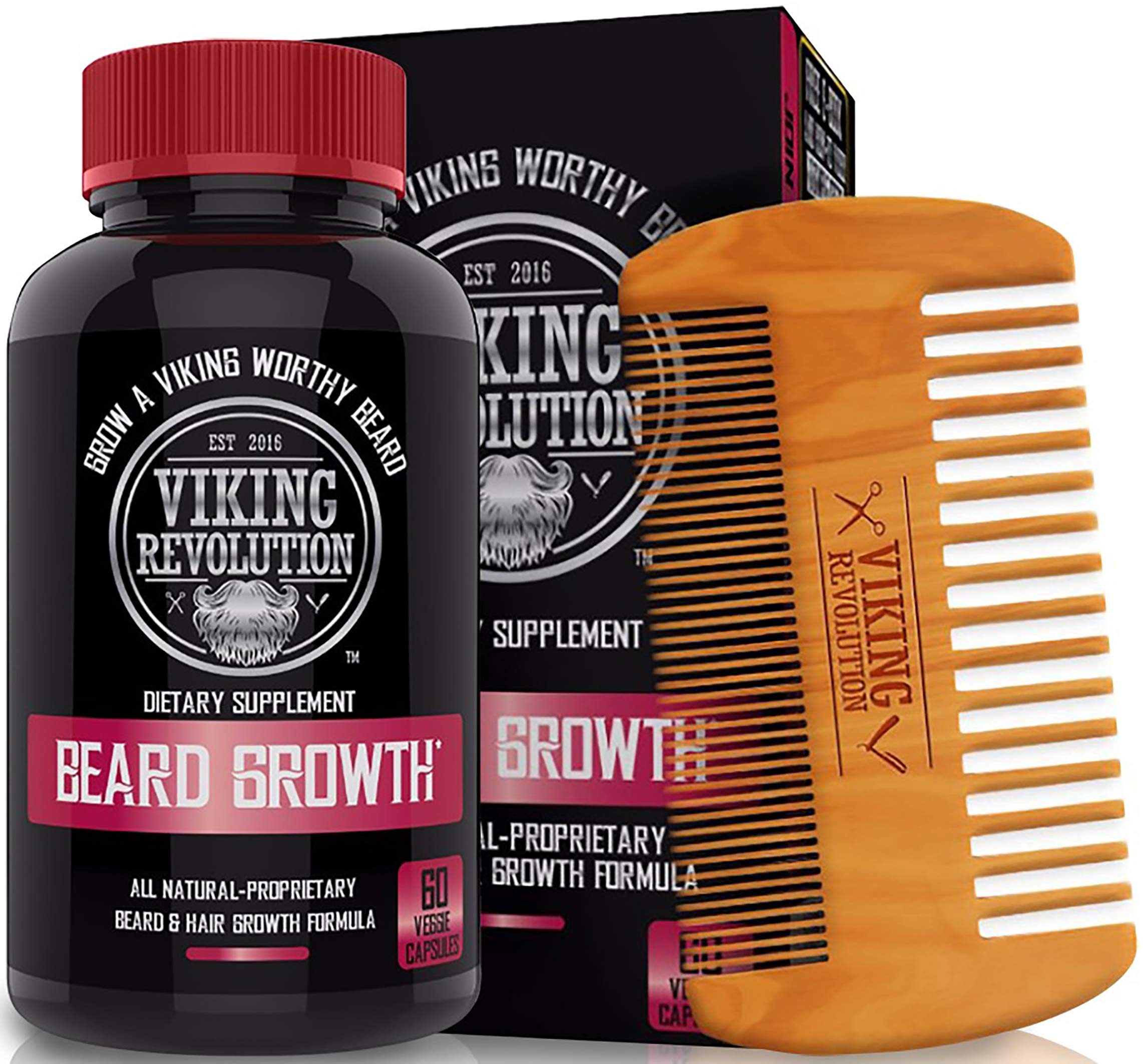 Viking Revolution Men S Beard Growth Vitamin Supplement Tablets