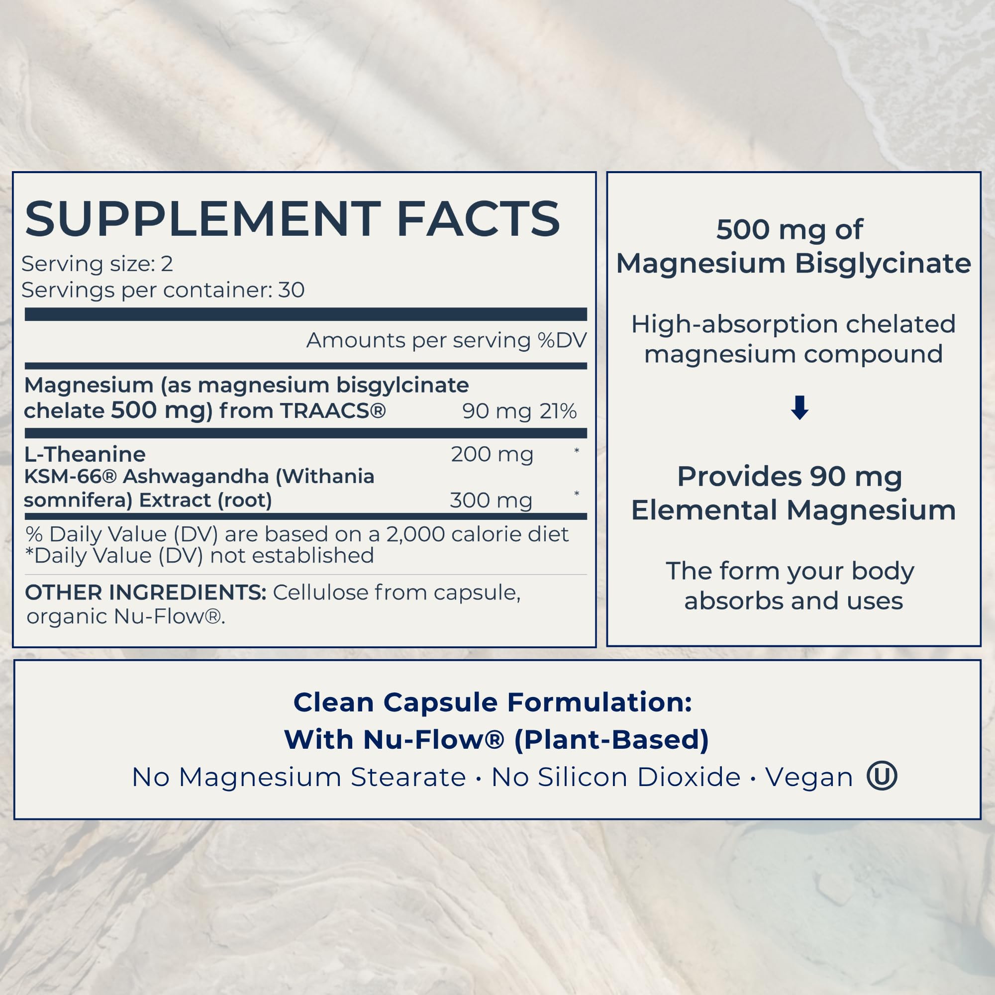 Magnesium Bisglycinate 500mg + KSM-66 Ashwagandha 300mg + L-Theanine 200mg, TRAACS High Absorption Chelated Magnesium Glycinate Supplement for Sleep, Stress & Cognition, 60 Vegan Capsules — Amazon image 4