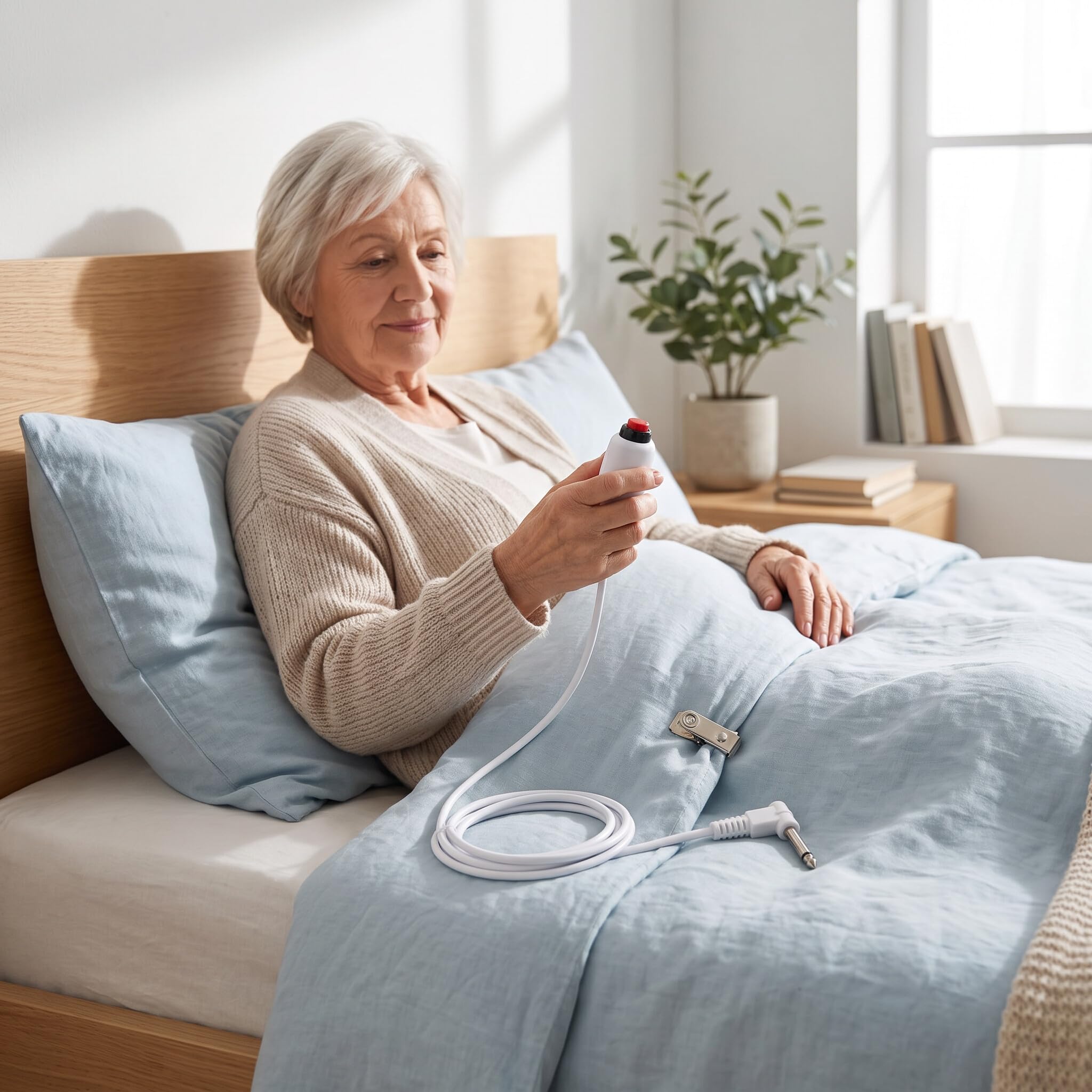 Câble d'Appel Infirmier Universel avec Bouton d'urgence, Interface 6,35mm, Compatible avec Système d'Appel Intercall