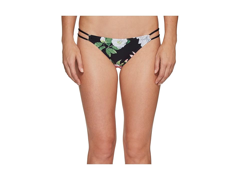 

Vince Camuto Tropical Double Strap String Bikini Bottom (Black) Women's Swimwear