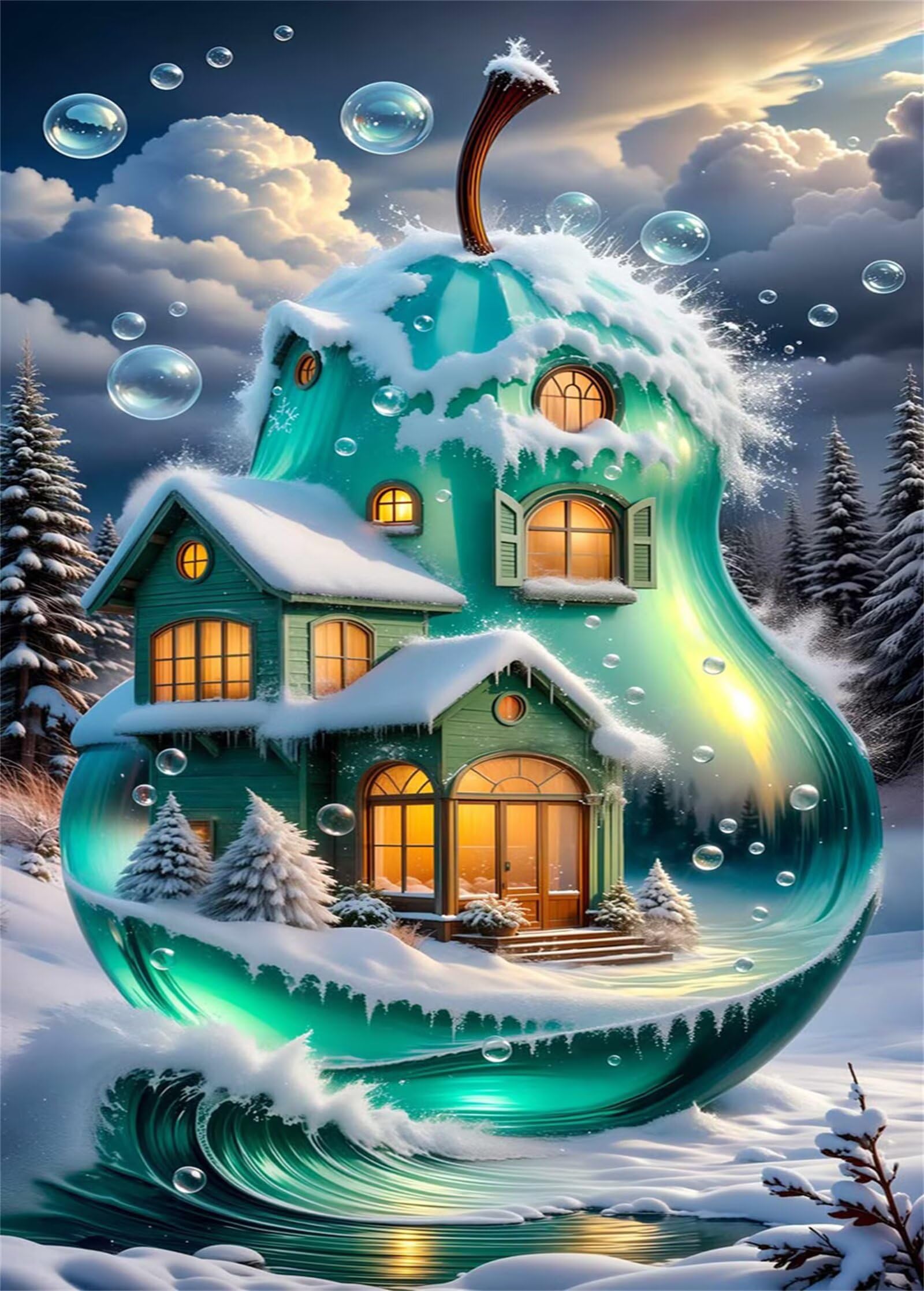 Rompecabezas para Adultos,Casa de Pera de Dibujos Animados Puzzle de 2000 Piezas,Un Divertido y Desafiante para Decorar Toda la Familia para Aficionados a los Puzzles Adultos