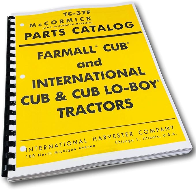 International Farmall Cub Tractor Parts Manual Catalog