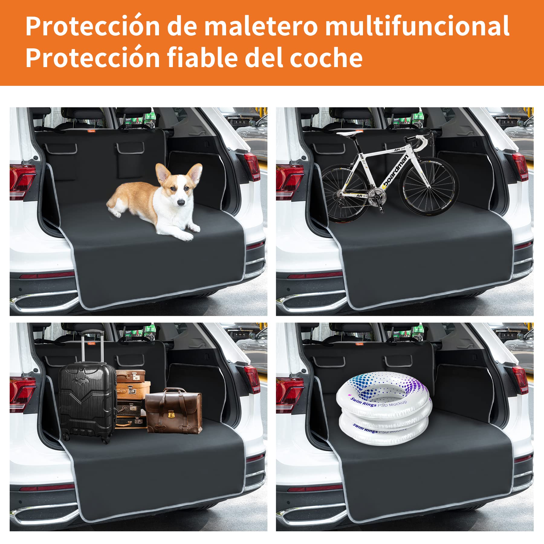 Toozey Protector para Maletero de Perro – Manta para Perros Ultraligera y Ahorra Espacio, Ajuste Universal, Impermeable, Resistente a desgarros, con protección Lateral y Bolsillos Gigantes