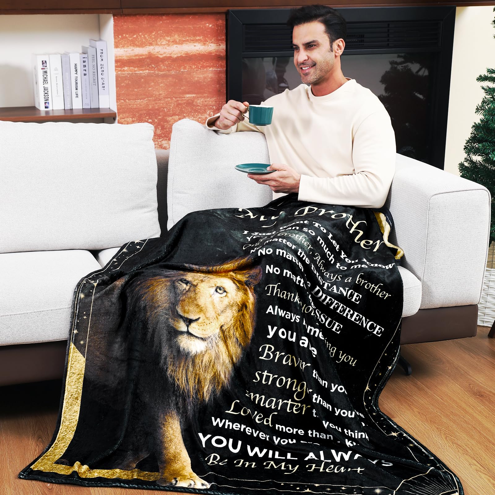 Best Brother Gifts from Sister for Birthday, Big Brother Birthday Gifts for Brother Adult from Sister,Birthday Gifts for Brothers from Sisters, 60"x50" Blanket