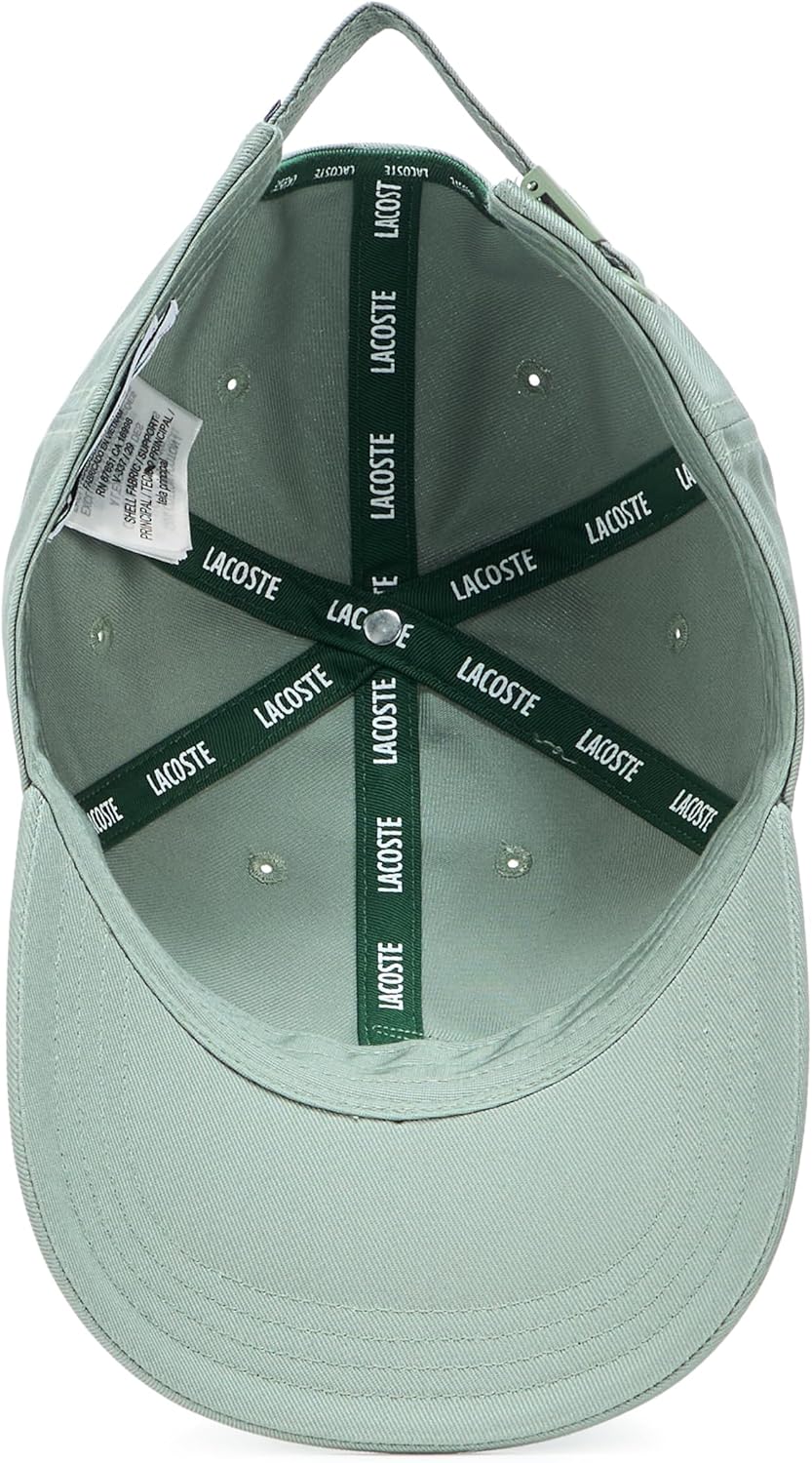 Lacoste Unisex Crocodile Badge Cotton Twill Cap - Image 3