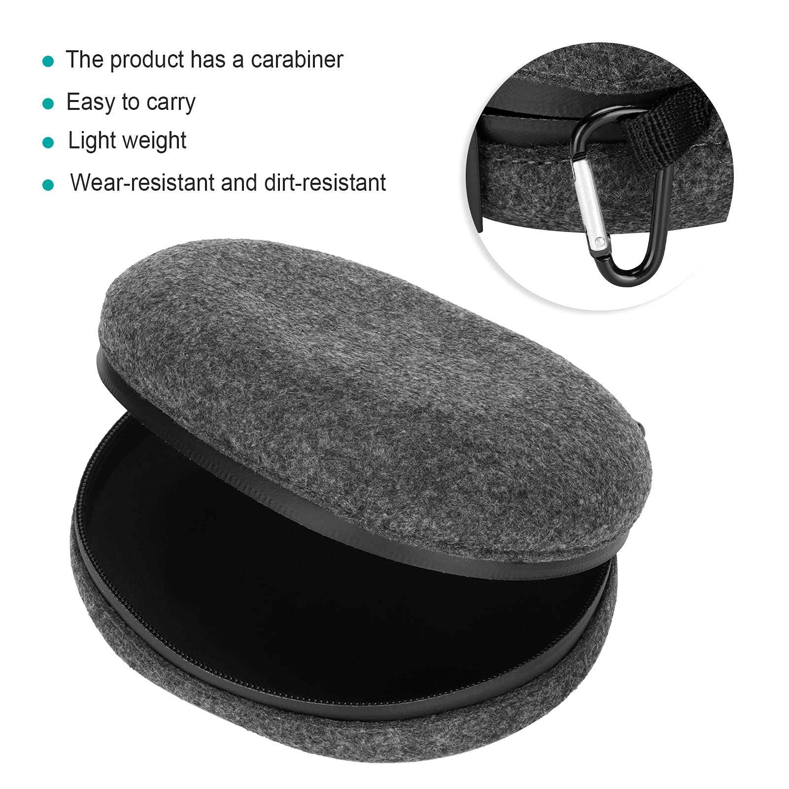 Custodia Per Cuffie Wireless In Tessuto - Dimensioni 19.5x14.5x7 Cm, Impermeabile, Con Tasca Rete Per Accessori