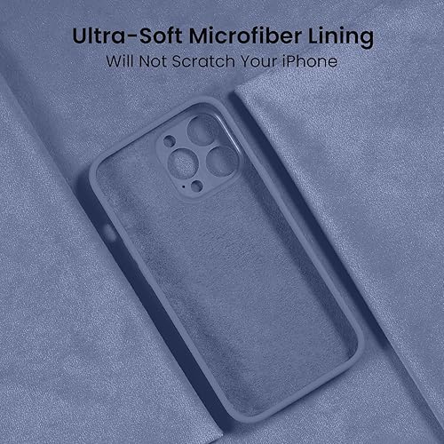 Miniatura 354 de FireNova Funda para iPhone 14 Pro, funda de silicona mejorada [protección de cámara] con [2 protectores de pantalla], forro interior de microfibra