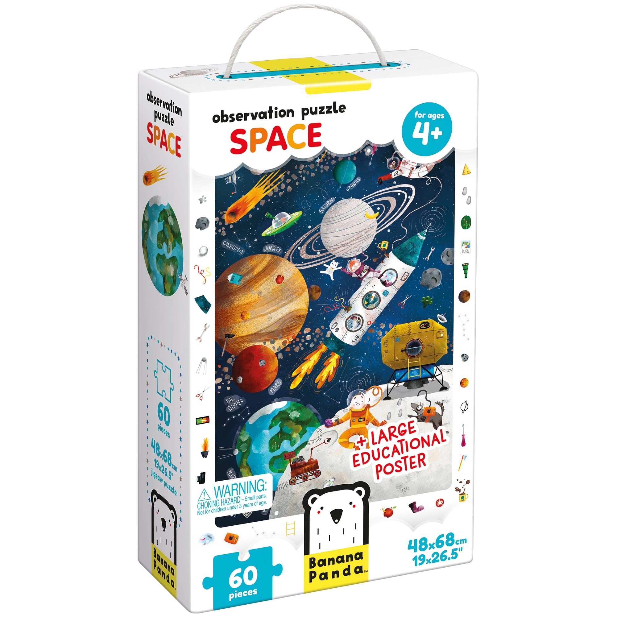 Banana Panda OBSERVATION PUZZLE SPACE AGE 4, mehrfarbig
