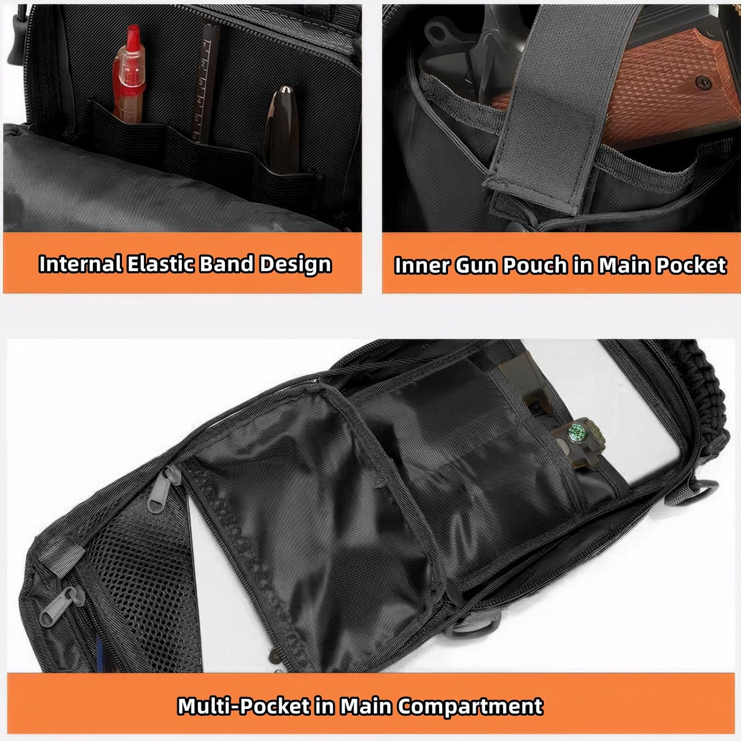 Tactical Sling Bag for Men Concealed Carry Crossbody Pack Gun Carry EDC BagMens Chest Pouch - Image 7