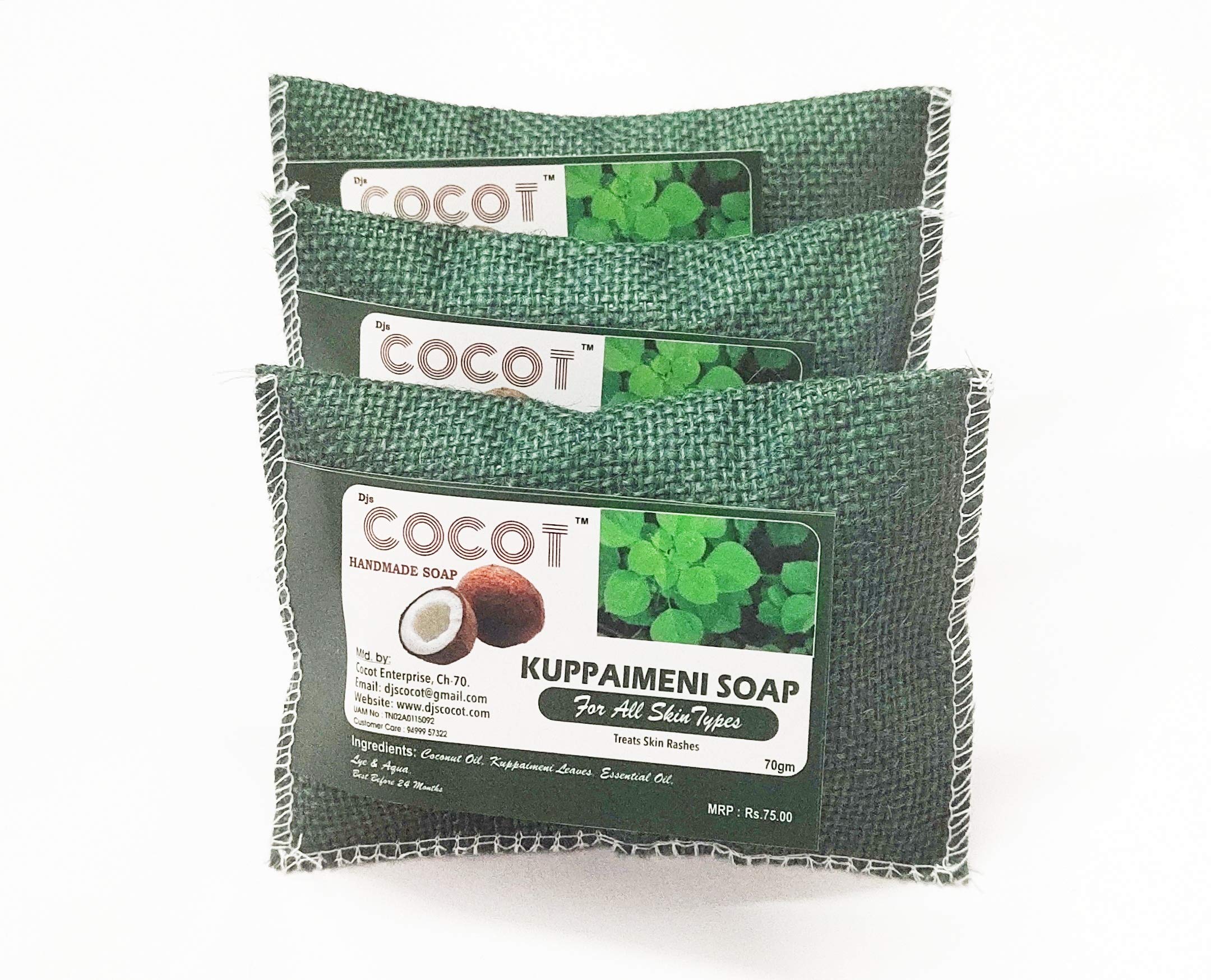 Djs cocot kuppaimeni soap-70g (pack of 3)