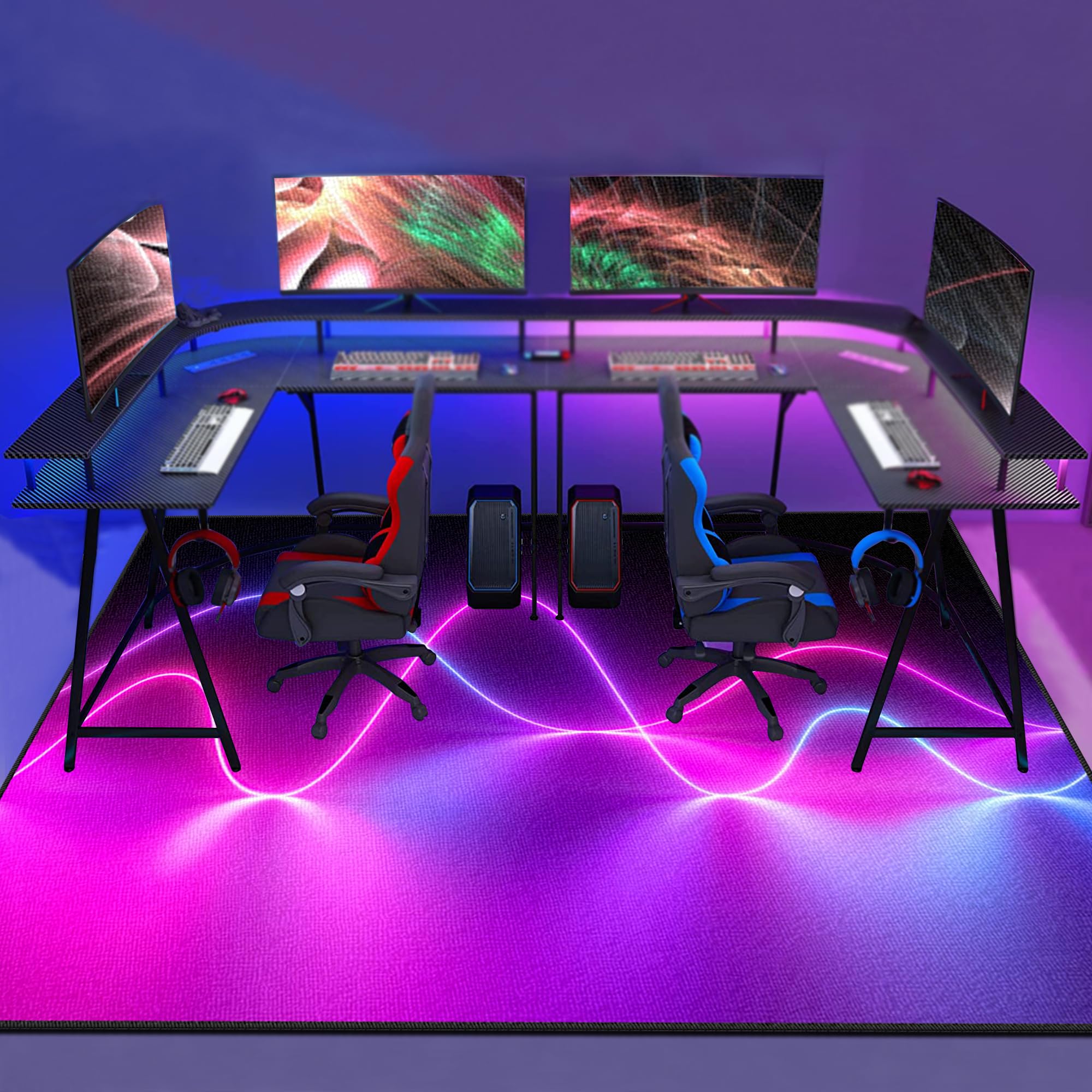 Descente de lit chambre lavable en machine et grand tapis salon