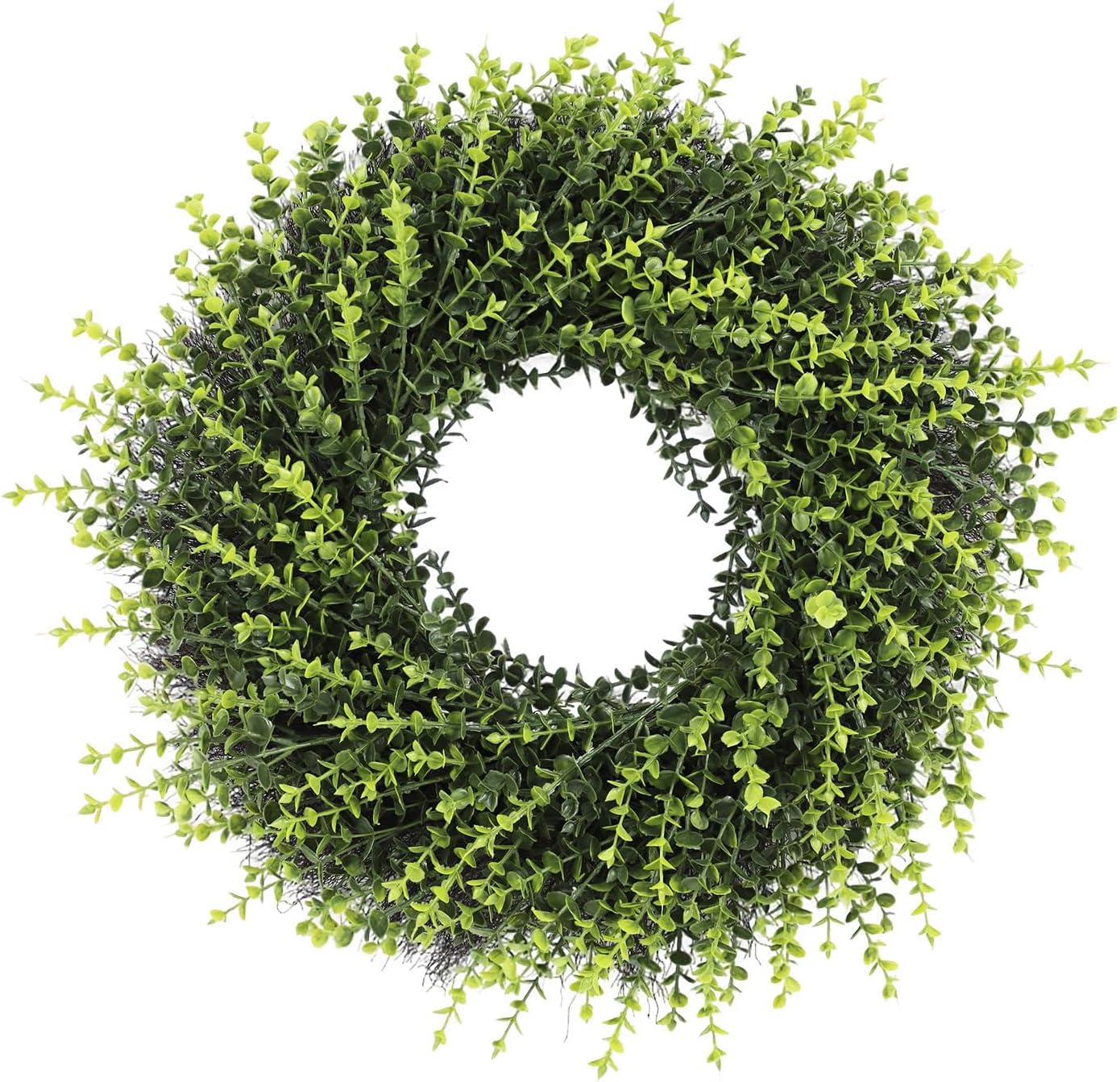 28 Inch Boxwoods Door Wreaths for Front Door, Large Artificial Spring Summer Greenery Wreaths for Porch Wall Window Rustic Farmhouse Wedding Home Outdoor Indoor Decorations