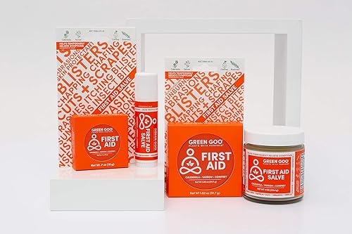 Miniatura 3 de Green Goo First Aid Skin Salve crema totalmente natural para cortes curativos rasguños ampollas rozaduras quemaduras solares y más 07 onzas paquete
