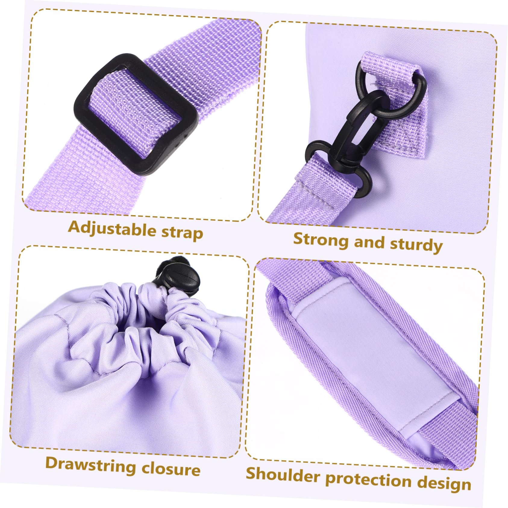 Mipcase 3pezzi Tracolla Pouch Per Bottiglie Per Escursioni e Scomparto Versatile