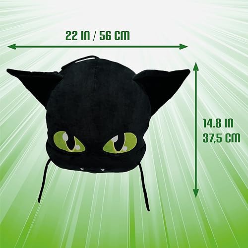 Miniatura 5 de Miraculous Almohada de felpa de Ladybug Plagg con bolsillo secreto grande con cremallera, cojín decorativo extra suave, mullido de 14.8 pulgadas,