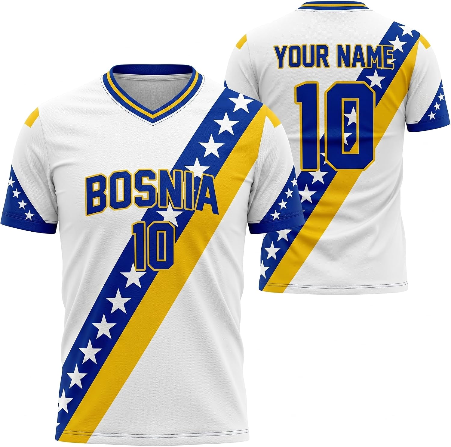 Custom Bosnia Soccer Jersey - Bosnia National Team Sports Jerseys, Proud Bosnian T-Shirt Game Day Soccer Fan Gifts