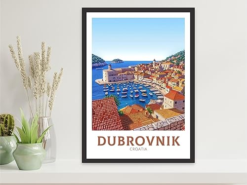 Miniatura 2 de Dubrovnik Croatia Travel Poster Ilustración de Dubrovnik Impresión de Dubrovnik Impresión de Croacia Póster de Dubrovnik Pintura de Dubrovnik