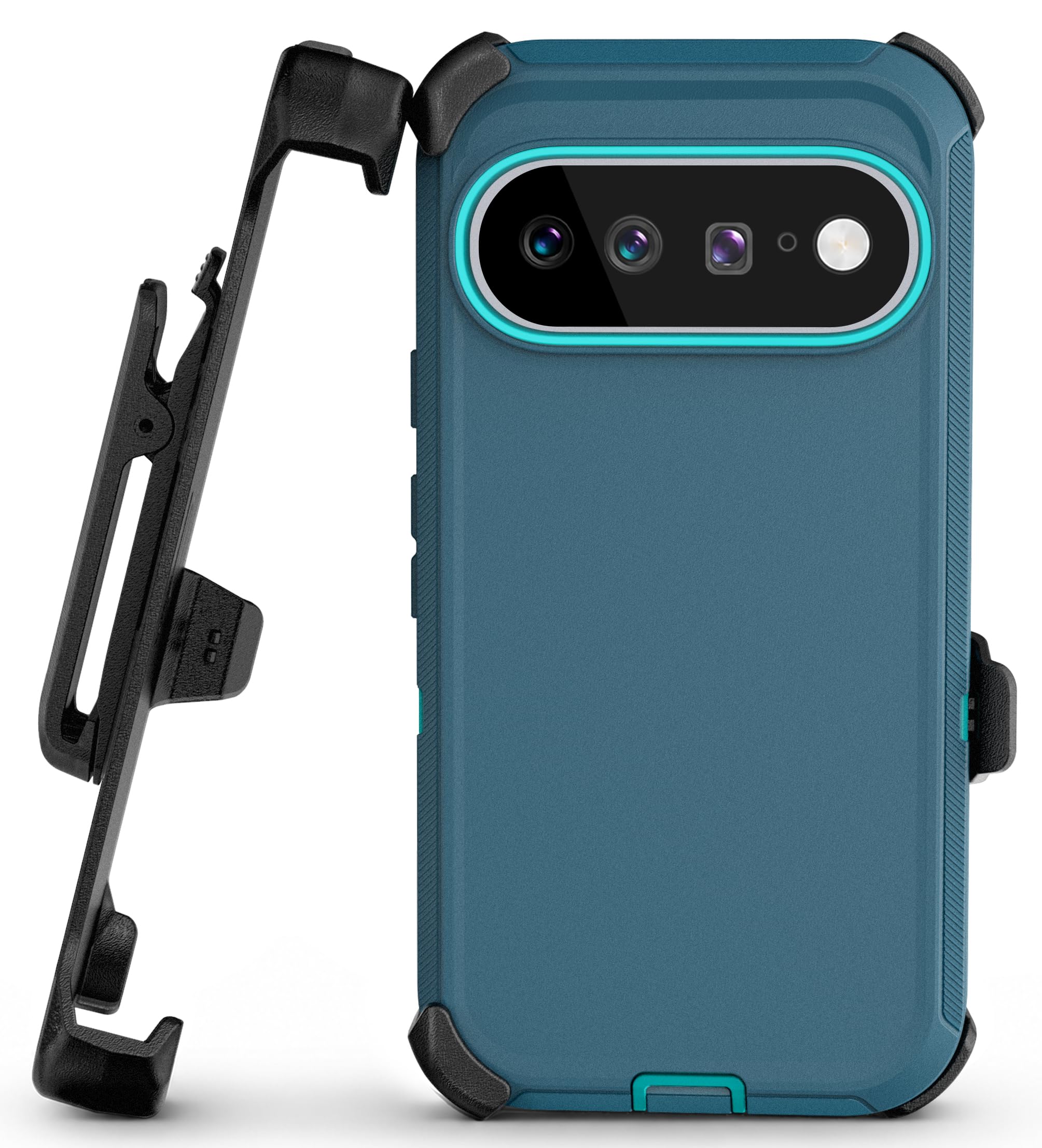 Encased Custodia magnetica per Google Pixel 11 Pro XL con clip da cintura | Protezione a doppio strato • Pellicola protettiva in vetro temperato • Compatibile con PixelSnap • Blu