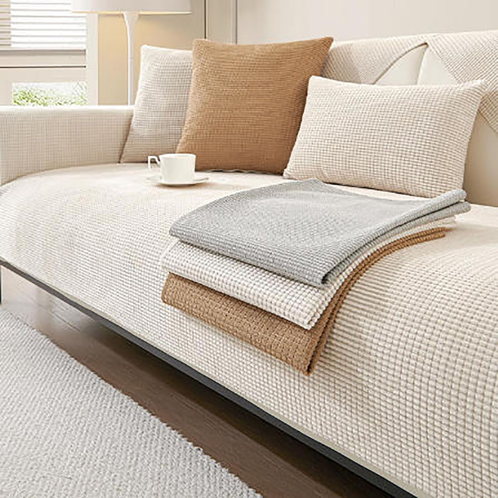 Housse De Canapé D'angle Imperméable,Toutes Les Saisons Drap Housse Canapé