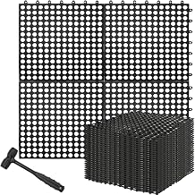 30Pcs Interlocking Drainage Floor Tiles, Modular Interlocking Floor Mats 11.8x11.8 Inch, Non-Slip TPE Quick-Dry Cushion Mats for Pool, Shower, Spa & Outdoor Wet Areas