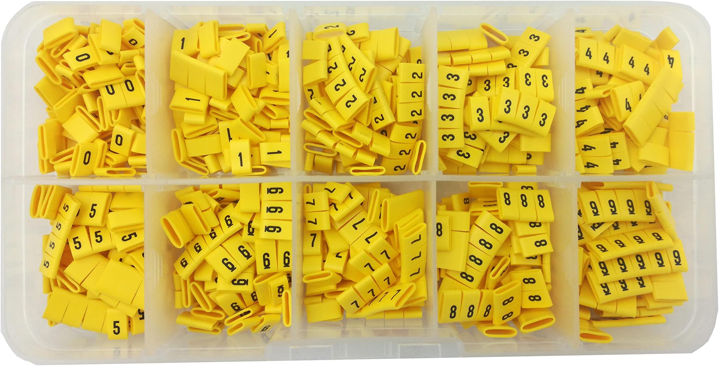 Watris Veiyi Kabelbeschriftung 150 Stück - 1.5mm² Nummern 0-9 Für Farbige Kabel