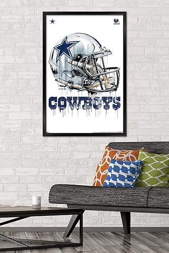 Miniatura 24 de Trends International NFL Dallas Cowboys - Póster de pared con casco de goteo 20, 22.375 x 34 pulgadas, versión premium sin marco