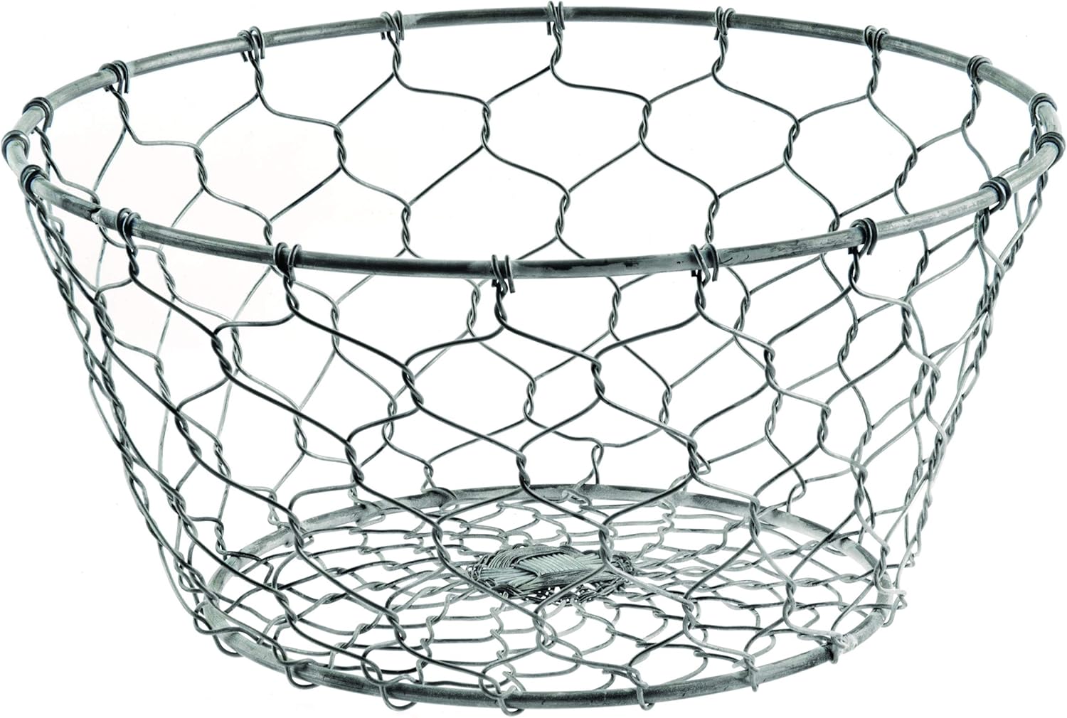 Small Round Chicken Wire Basket for Farmhouse Decor