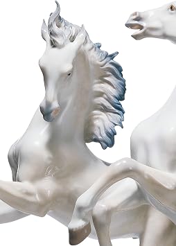 LLADRO Free As The Wind Horses Sculpture. Limited Edition. Porcelain Horses.