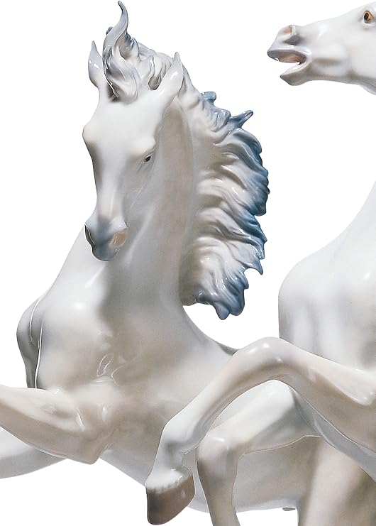 LLADRO Free As The Wind Horses Sculpture. Limited Edition. Porcelain Horses.