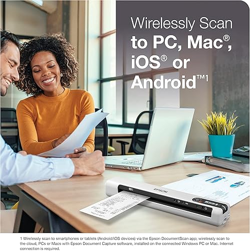 Miniatura 5 de Epson DS-80W Escáner portátil inalámbrico de documentos alimentado con hojas para PC y Mac