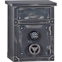 Longhorn Nightstand Safe by Rhino Metals with New SafeX, LNX2620, Adjustable Shelf, External Electrical with USB Ports, 40 Minutes Fire Protection, 25.4"H x 20"W x 18"D, 133lbs, Unique Antiqued Finish