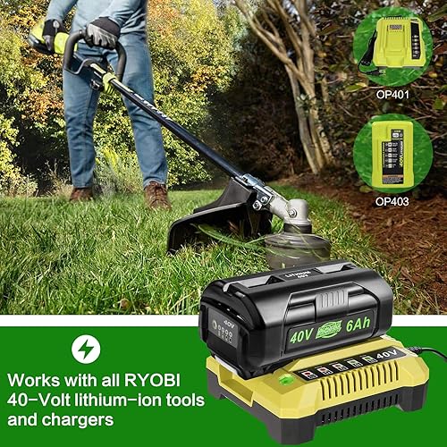 Miniatura 7 de Fancy Buying Reemplazo de batería mejorada de 6000Ah 40V para Ryobi OP4015 OP40201 OP4026 OP40261 OP4030 OP40301 OP4040 OP40401 OP4050 OP40601