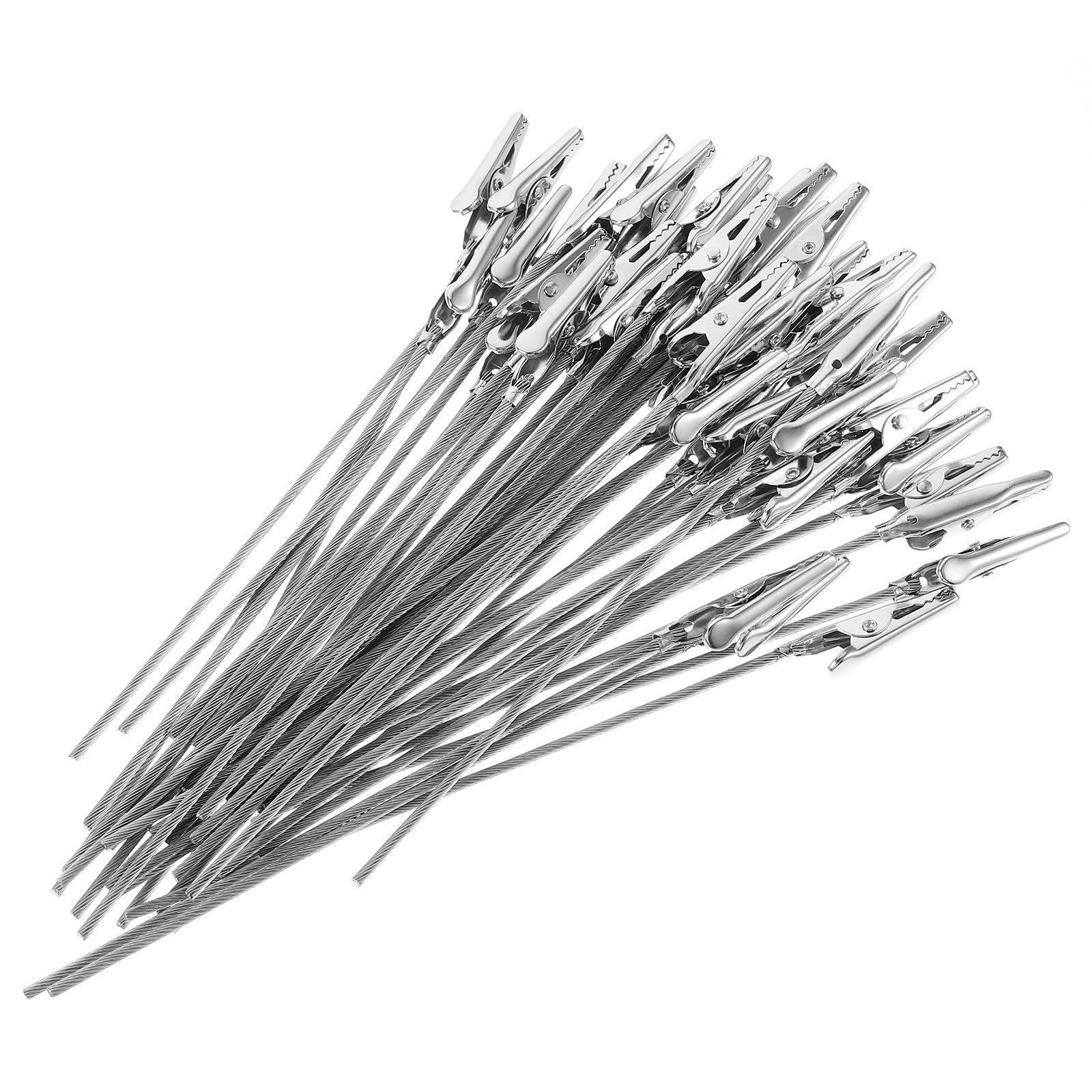 Pinzas de cocodrilo de 15 cm con alambre metálico para evitar la pérdida de notas importantes en oficina