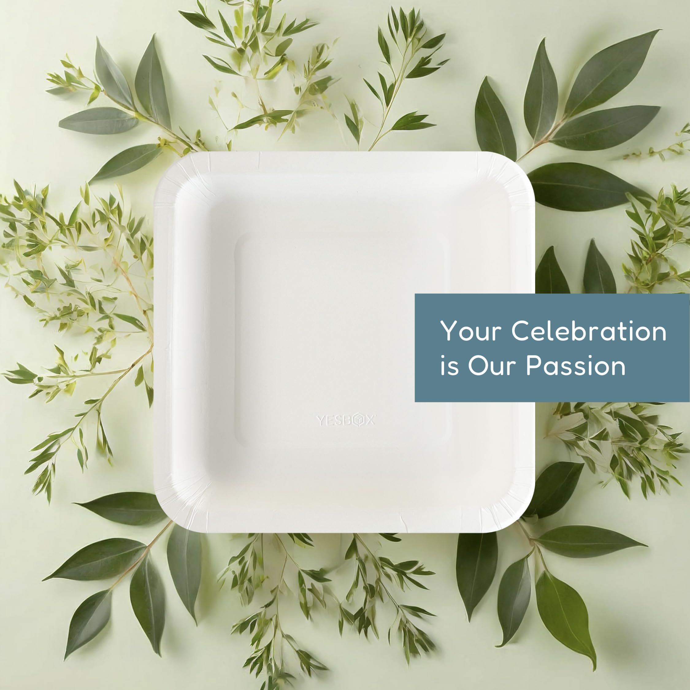 Platos Compostables Ocasiones Placas De Papel Desechables Extra Rígidas - Biodegradables, 50/100/200 Uds, Blancas, Para Microondas/horno Platos Y Vasos Para Cumpleaños